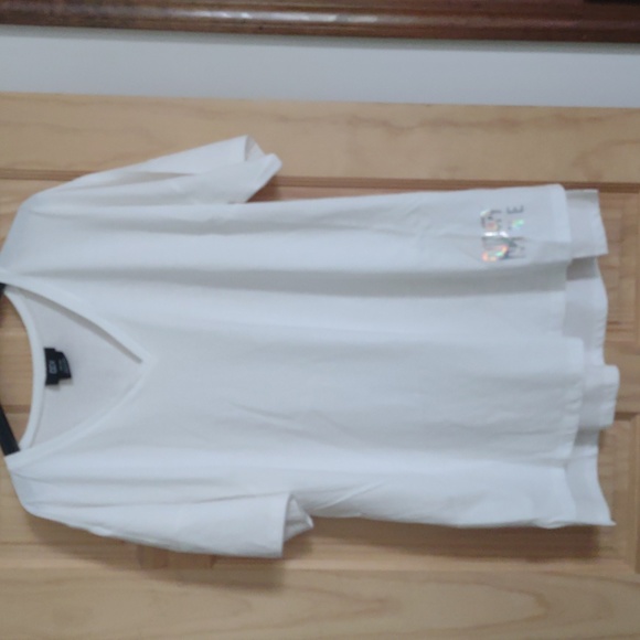 White v-neck shirt; CCX; never worn - Picture 1 of 6